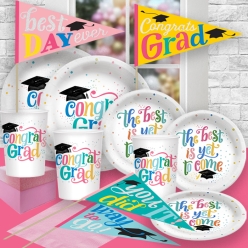 75% OFF: Deluxe Grad Girl Party Pack w/Pennants for 20
